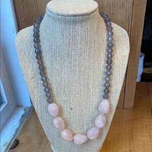 Smokey Quartz Rise Quartz Beaded Necklace